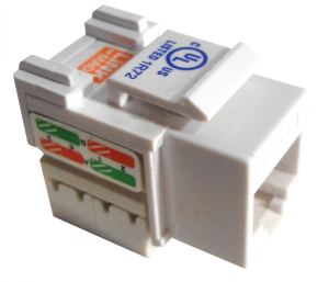 KP6WL. LINKMADE Blanco Cat6 U/UTP Punchable Keystone Conector Hembra RJ45
