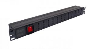 RG12CH. LINKMADE PDU Regleta 12-Hembra-Ch 10A Rack-1U Switch-Piloto Macho-Ch