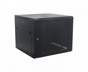 RK09-6L. 60cm-Fondo 9U Gabinete Rack Pared Negro inc-M6-2U