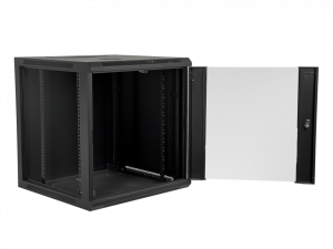 RK12-6L. 60cm-Fondo 12U Gabinete Rack Pared Negro inc-M6-2U