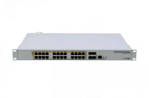 CRS328-24P-4S+RM. MIKROTIK req-cabl 4-SFP+10G 24-1000-PoE 3x150W-tot Switch-L3 Router-L5