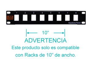 PP108L. LINKMADE METAL 10-PULGADAS 8-KEYSTONE PATCHPANEL 1U VACIO P/RACK-10P