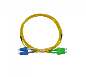 JFSAC2. 2mt SC/APC-SC/UPC MonoModo SM Duplex Jumper Cable Fibra 3mm